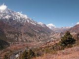 
Annapurna Circuit - Dharapani to Manang - Looking Towards Manang From Ghyaru
